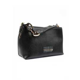 Black Round Chain Shoulder Leather Bag