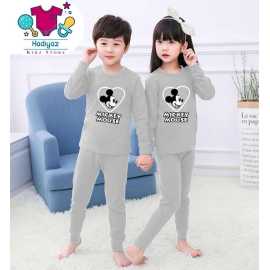 Exemplary Summer Collection Kids Nigh Suits Pack Of 2 - Light Grey Color
