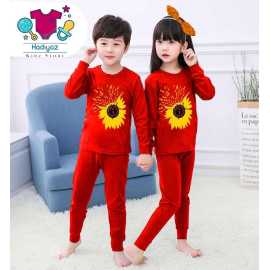 Prime Summer Collection Kids Nigh Suits Pack Of 2 - Red Color