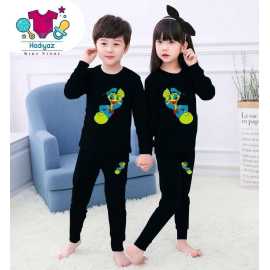 Flawless Summer Collection Kids Nigh Suits Pack Of 2 - Black Color