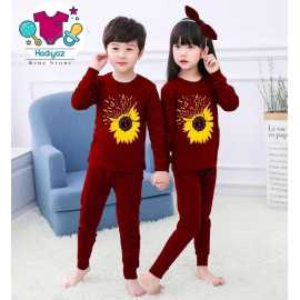 Well Formed Summer Collection Kids Nigh Suits Pack Of 2 - Maroon Color