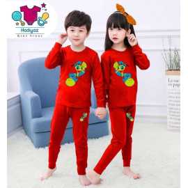 Well Formed Summer Collection Kids Nigh Suits Pack Of 2 - Red Color