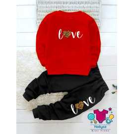 Love Summer Collection Kids Suits -Red Shirt Black Trouser