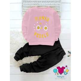 Attractive Summer Collection Kids Suits - Pink Shirt Black Trouser