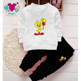 Comfortable Summer Collection Kids Suits - White Shirt Black Trouser