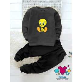 Appealing Summer Collection Kids Suits - Black Color Shirt Black Trouser