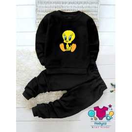 Summer Friendly Collection Kids Suits - Black Shirt Black Trouser