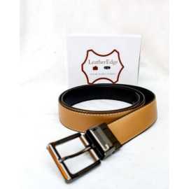 Article: 116112 -Dual Sided Genuine Leather Belt ( Beige and Black)