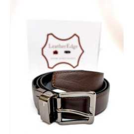 Article: 11632 - Dual Sided Genuine Leather Belt (Black and Brown)