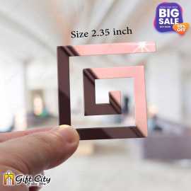 Rose Gold Mirror Tile Sticker Acrylic Border Art 10 Pcs 60*60mm