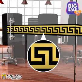 Golden Tile Border Stickers Pack of 5 Pcs. 24x7 cm Black and Gold