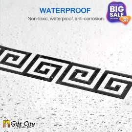 Black Mirror Tile Sticker Acrylic Border 5 Pcs 60*60mm