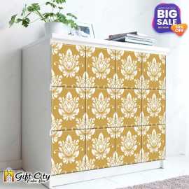 Golden Tile Stickers Pack of 12 Pcs. 12x12 cm