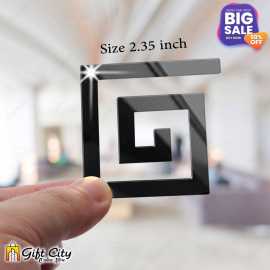 Black Mirror Tile Sticker Acrylic Border 10 Pcs 60*60m