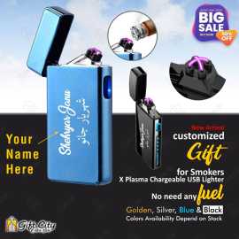 Customize USB Rechargeable Windproof Lighter Electric Dual Arc Lighter