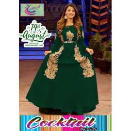 Independent Day Long bunch Stylish Embroidered Maxi With belt