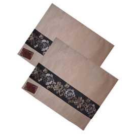 Table Linen Placemat mat Black Floral - Set of 2 Pieces