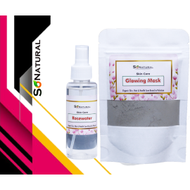 SoNatural - Glowing Mask 60G & Rosewater - Best Combo - 120Ml