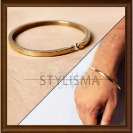 Pack Of 2 Golden Men Steel (Karra) Bangles