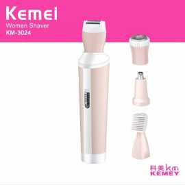 Kemei-3024 Female Face Epilator Hair Removal Kit Bikini Shaver Face Hair Trimmer For Women Nose Ear Eyebrow Facial Shaver