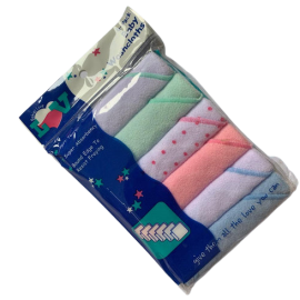 Pack Of 6 - Baby Towel For Face - Multi Color