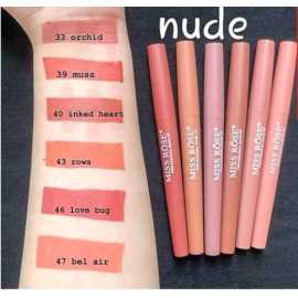 Miss Rose - Pack Of 6 Lipstick & Lipliner - 2 IN 1