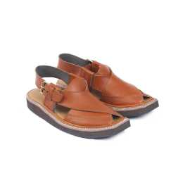 Amani Maqdur Peshawari Chappal For Men - Mustard