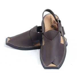 Amani Mashaal Peshawari Chappal For Men - Brown