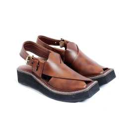 Amani Sultan Peshawari Chappal For Men - Brown