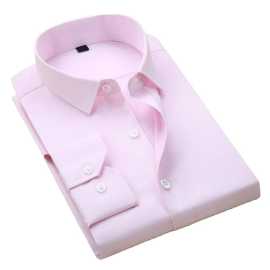 ICare Cotton Dress Shirt for Men - Light Pink