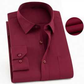 ICare Cotton Dress Shirt for Men - Maroon