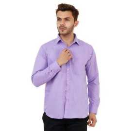 ICare Cotton Dress Shirt for Men - Light Purple