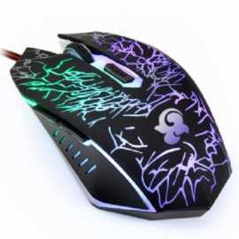 CZF Boutique T6 3200 DPI 7 Color Gaming Mouse - Black