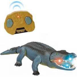 Crocodile Toy Remote Control Walking Alligator With Lights And Sound Effects