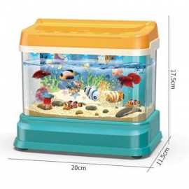 Electric Water Circulation Fish Tank Set Music Light Aquarium Parent Fishing Toy Game