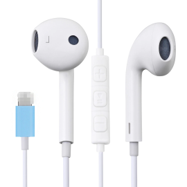 In Ear Earphone For Iphone For 7 8 Plus Xs Max Pro Stereo Sound Wired Ear Bud Wire Control Bluetooth Compatible Headset
