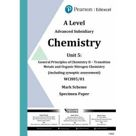 Pearson Edexcel Ial Wch05 Chemistry Unit 5