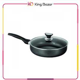 Sonex Classic Fry Pan With Glass Lid Non Stick Coating - Black