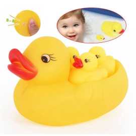 Yellow Rubber Cute Toy Floating Baby Bath Duck Toys For Kids Rubber Duck Bath Set