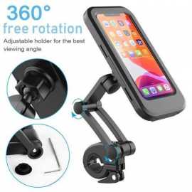 Bicycle Mobile Phone Holder Waterproof Handlebar 360 Rotatable