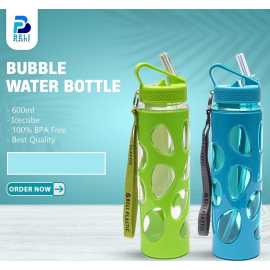 Bubble Cover Water Bottle 600 ML Sports Design - 1 Piece