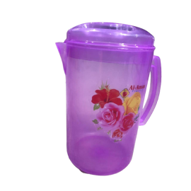 Beautiful Flower Printed Design Coloured Water Jug 1.5 Litres - 1-Piece