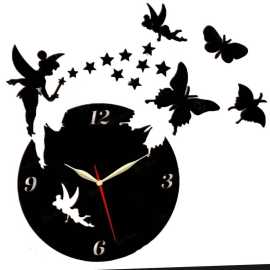 Wooden Fairy Home Decor Wall Clock
