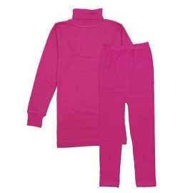 Baby High Neck Thermal Wear Suit - Shocking Pink