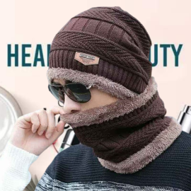 Brown Winter Cap and neck For Unisex