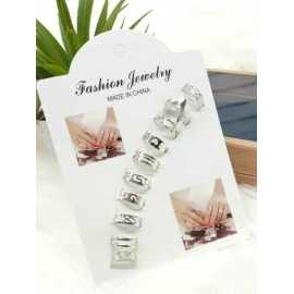 Wedding Anniversary Rings Set For Women - Pack of 10