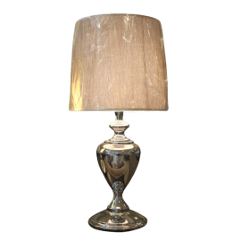 Lamp Silver With Shade For Decoration