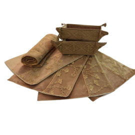 Runner With 6 Placements And Cutlery Box For Dinning Table