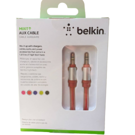 Belkin 3.5 Jack To Jack Aux Cord Audio Cable Fabric Braid 1.2m