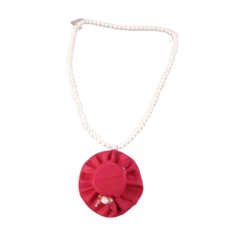 New Arrival Fashion Pearl Hat Necklace For Girls - Red